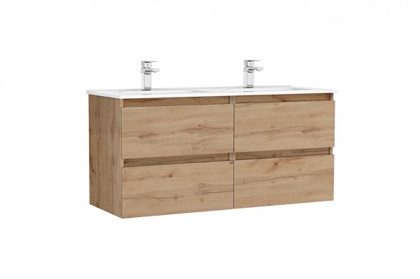 MOBILIER DAILY 120X46X56.5 STEJAR RUSTIC, 4 SERTARE,CU LAVOAR - imagine 1