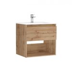 MOBILIER DAILY 60X46X56.5 STEJAR RUSTIC,1 SERTAR+RAFT,CU LAVOAR