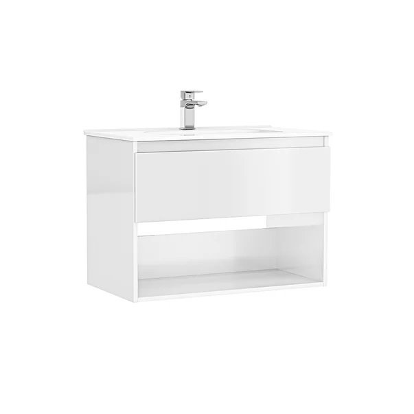 MOBILIER DAILY 80X46X56.5 ALB LUCIOS,1 SERTAR+RAFT,CU LAVOAR - imagine 1