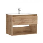 MOBILIER DAILY 80X46X56.5 STEJAR RUSTIC,1 SERTAR+RAFT,CU LAVOAR
