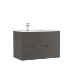 MOBILIER DAILY 90X46X56.5 ANTRACIT LUCIOS, 2 SERTARE+1 USA,CU LAVOAR