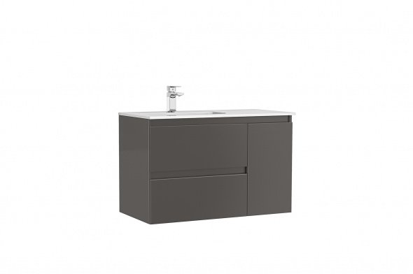 MOBILIER DAILY 90X46X56.5 ANTRACIT LUCIOS, 2 SERTARE+1 USA,CU LAVOAR