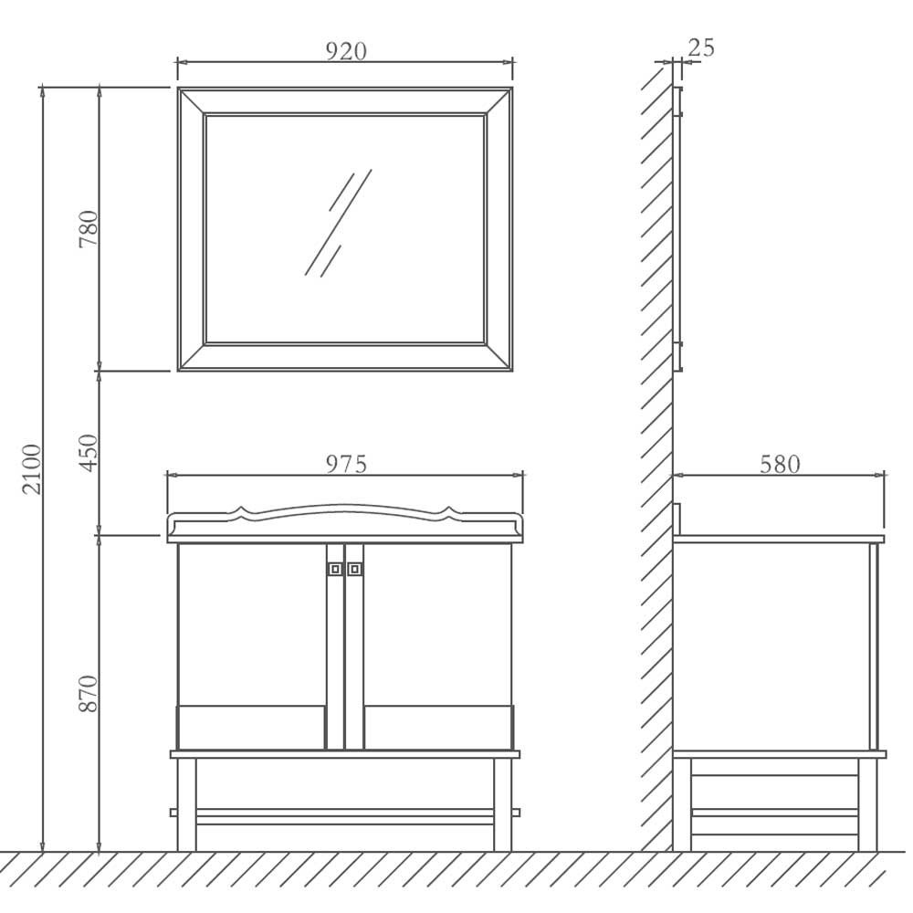 MOBILIER DE BAIE LESSO LG 2503 - imagine 2