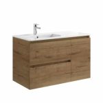 MOBILIER JADE 89.7X45.2 ROBLE,  2 SERTARE, 1 USA + LAVOAR MID ASIMETRIC 91X46