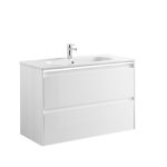 MOBILIER KLEA SUSPENDAT 98,5X45,5 CM, ALB, 2 SERTARE  CU LAVOAR KLEA 101X46 CM