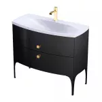 MOBILIER LOUIS 102 CM, 2 SERTARE SOFT-CLOSE,  NEGRU LUCIOS