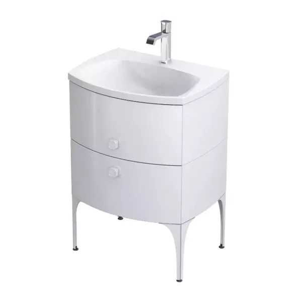 MOBILIER LOUIS 62 CM, 2 SERTARE SOFT-CLOSE, ALB LUCIOS