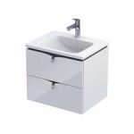 MOBILIER NOVA 60 SUSPENDAT, DOUA SERTARE SOFT-CLOSE, ALB LUCIOS