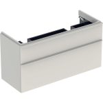 MOBILIER PENTRU LAVOAR DUBLU SMYLE SQUARE CU DOUA SERTARE 118.4X61.7X47 GRI NISIP