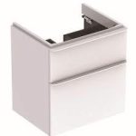 MOBILIER PENTRU LAVOAR SMYLE SQUARE CU DOUA SERTARE 58.4X61.7 ALB LUCIOS