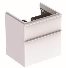 MOBILIER PENTRU LAVOAR SMYLE SQUARE CU DOUA SERTARE 58.4X61.7 ALB LUCIOS - imagine 1