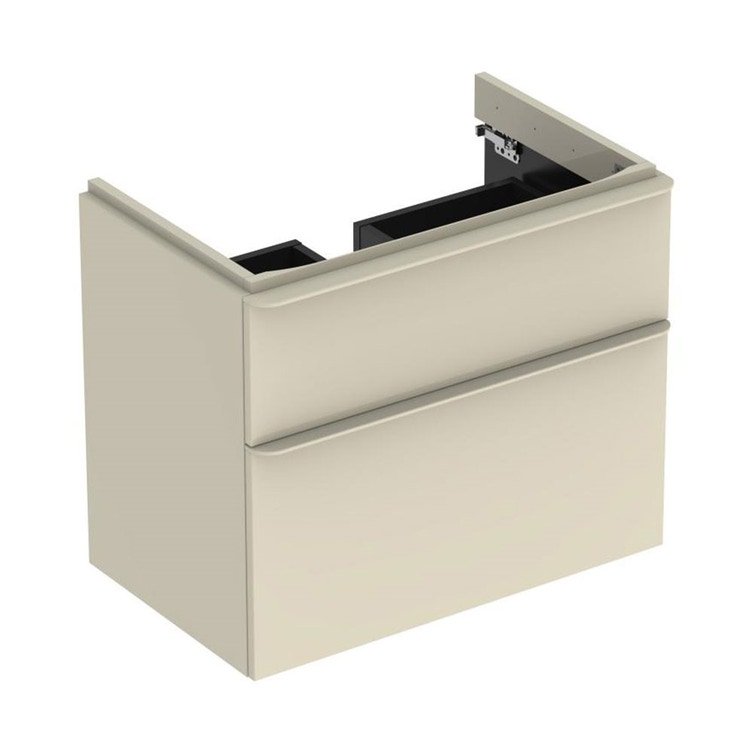 MOBILIER PENTRU LAVOAR SMYLE SQUARE CU DOUA SERTARE 73.4X61.7 GRI NISIP - imagine 1