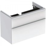 MOBILIER PENTRU LAVOAR SMYLE SQUARE CU DOUA SERTARE 88.4X61.7X47 ALB LUCIOS