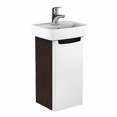 MOBILIER REKORD PENTRU LAVOAR 32.5X59.1X28.5  ALB LUCIOS/WENGUE - imagine 1