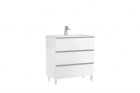 MOBILIER SHONA 80X46X56.5 ALB MAT,3 SERTARE,CU LAVOAR KLEA