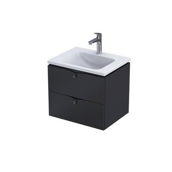 MOBILIER SIENA 60 CM, 2 SERTARE, NEGRU MAT - imagine 1