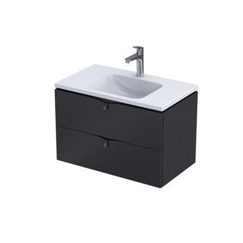 MOBILIER SIENA 80 CM, 2 SERTARE, NEGRU MAT