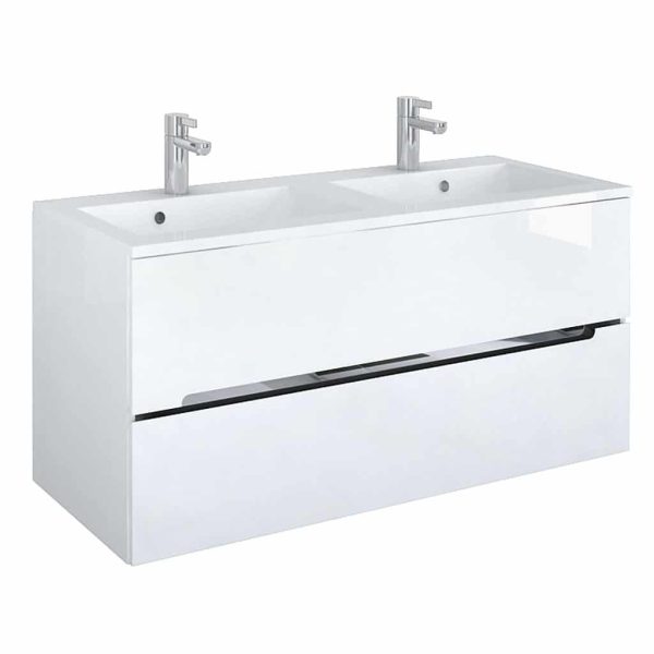 MOBILIER SILVER 120 CM DUBLU,2 SERTARE, ALB LUCIOS NOU