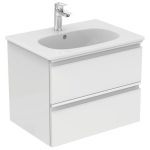MOBILIER TESI SUSPENDAT 80 CM, 2 SERTARE, ALB LUCIOS