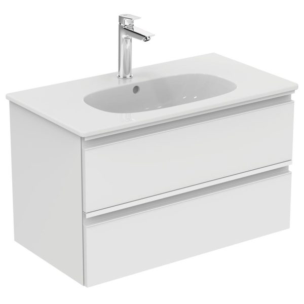 MOBILIER TESI SUSPENDAT 80 CM, 2 SERTARE ALBASTRU DESCHIS MAT