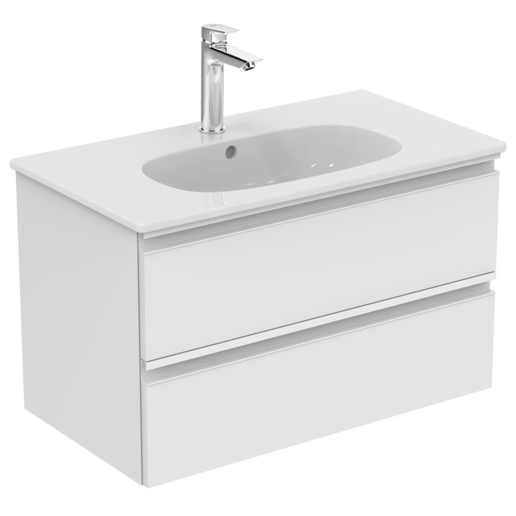 MOBILIER TESI SUSPENDAT 80 CM, 2 SERTARE ALBASTRU DESCHIS MAT - imagine 1