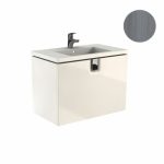 MOBILIER TWINS PENTRU LAVOAR 80 CM CU UN SERTAR, GRI ARGINTIU