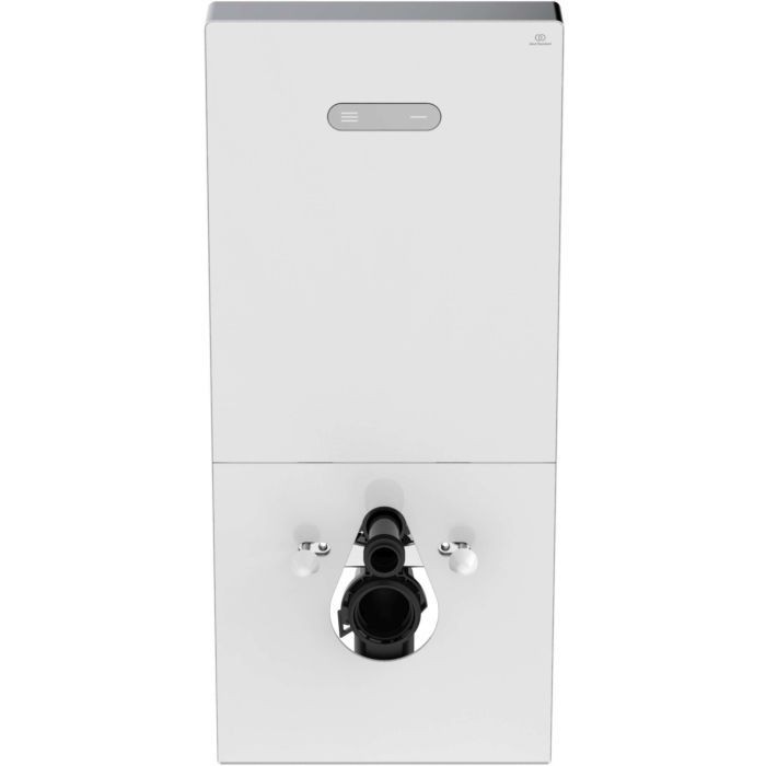 MODUL NEOX DIN STICLA ALBA DIN 2 PIESE PENTRU VAS WC SUSPENDAT,CU ACTIONARE PNEUMATICA - imagine 1
