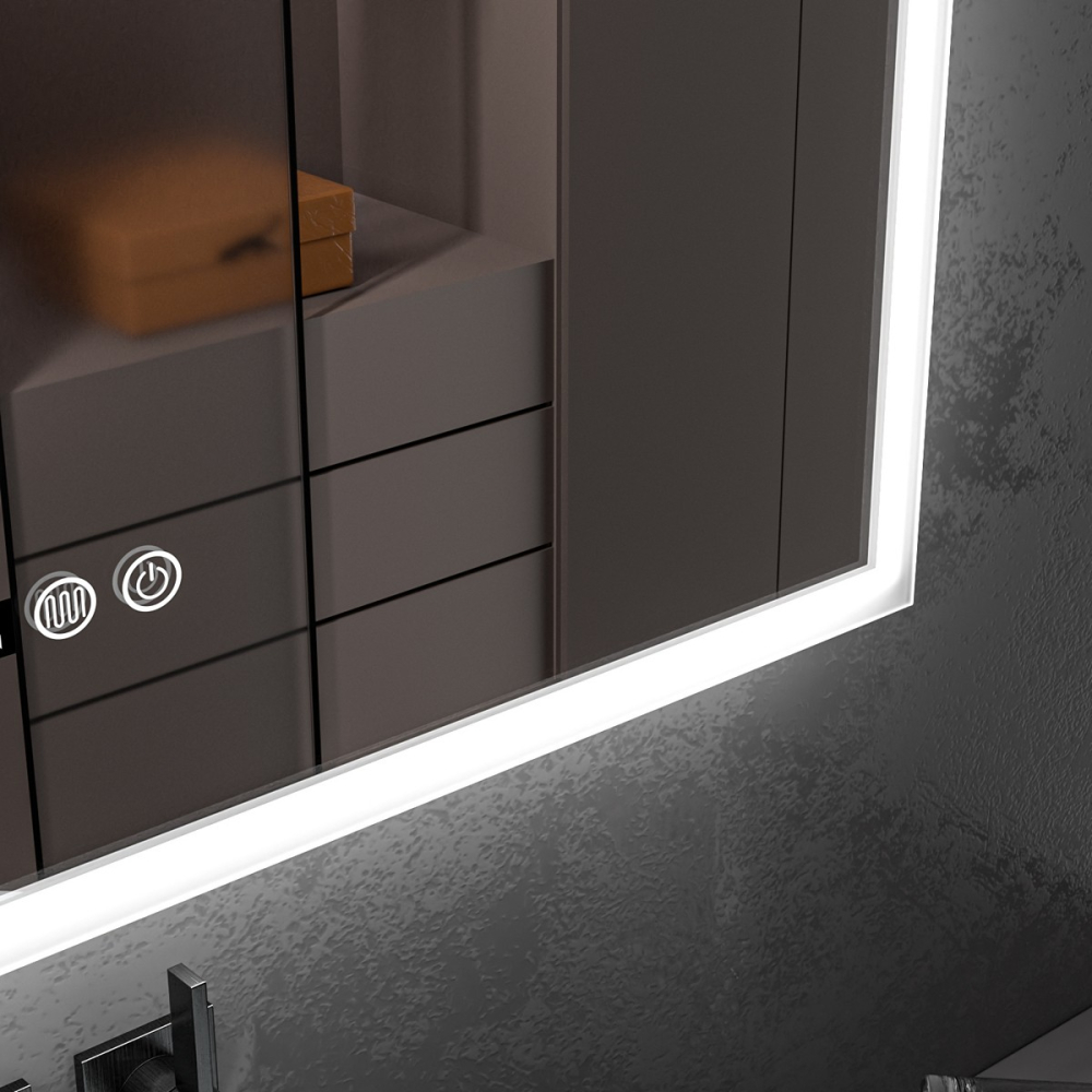 Oglinda baie led 80x60 cu dezaburire. Iluminare exterioara - imagine 4