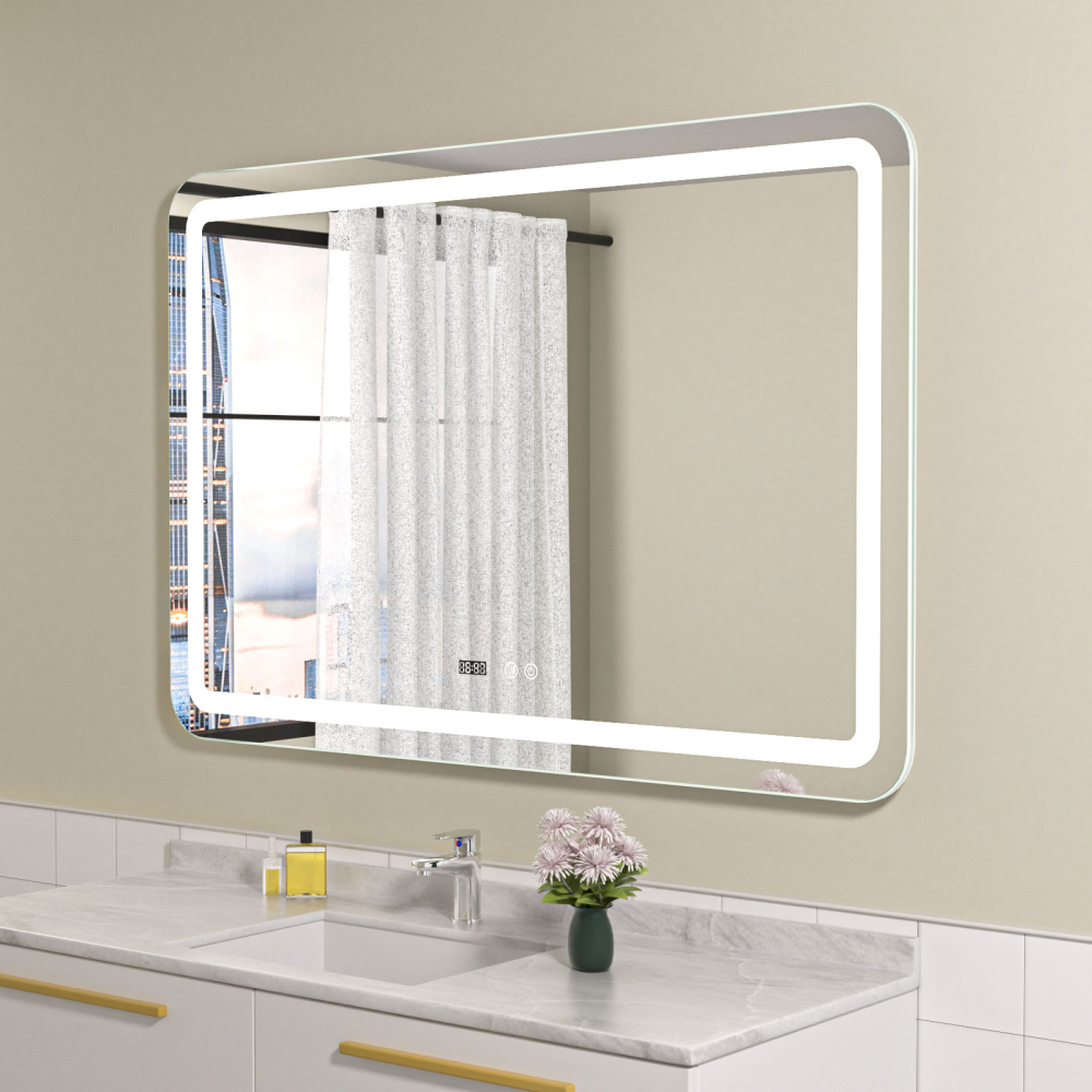 Oglinda baie led 120x80, functie dezaburire, control touch - imagine 2