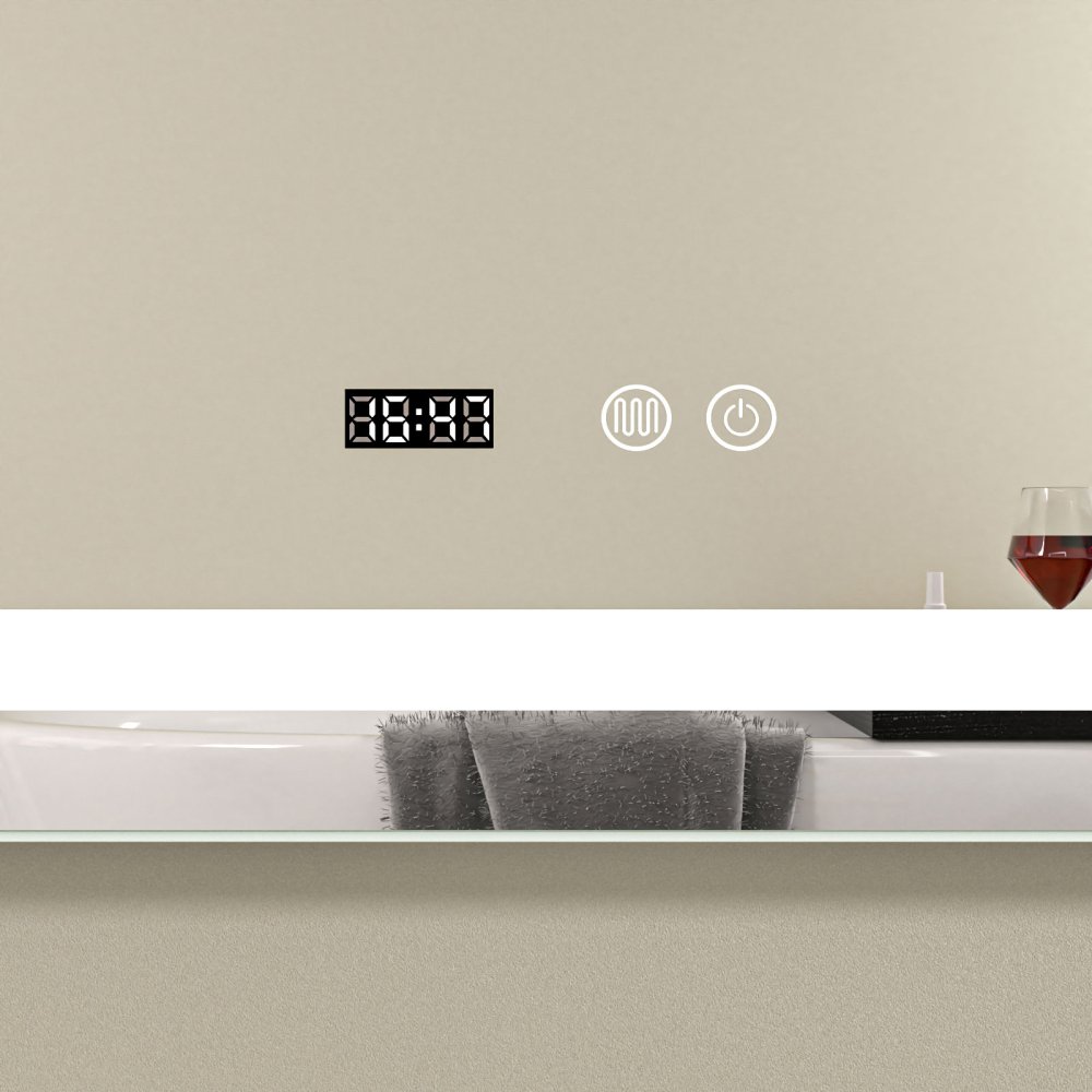 Oglinda baie led 120x80, functie dezaburire, control touch - imagine 4