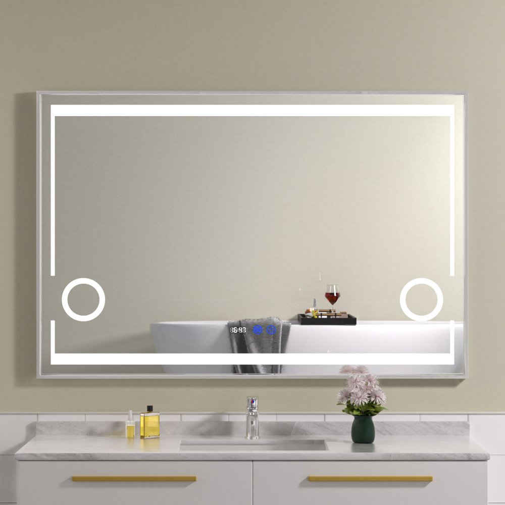 Oglinda baie 120x80 inramanta cu lupa si dezaburire - imagine 1