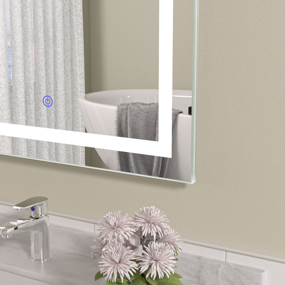 Oglinda baie 45x60 cu led si control touch - imagine 3
