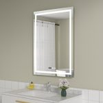 Oglinda baie led 60x80 cu dezaburire si ceas digital - imagine 2