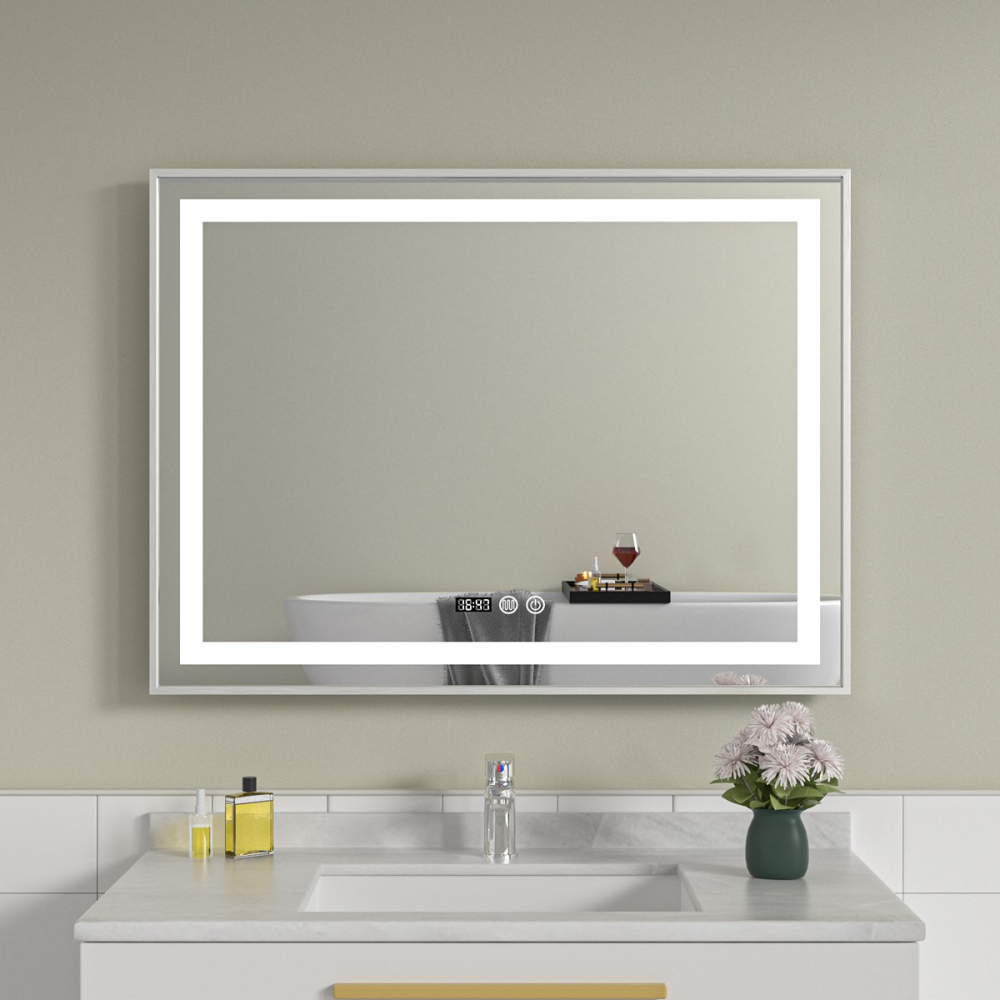 oglinda-baie-70x50-1.jpg Oglinda baie led 70x50 cu rama. Functie dezaburire - imagine 1