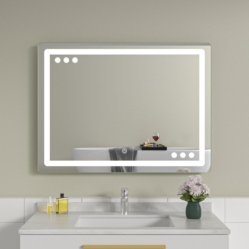 Oglinda baie 80x60 cu led. Control touch - imagine 1