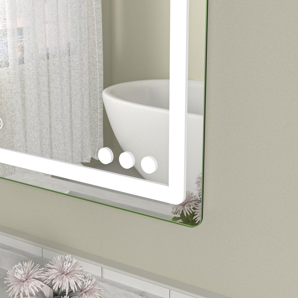 Oglinda baie 80x60 cu led. Control touch - imagine 3