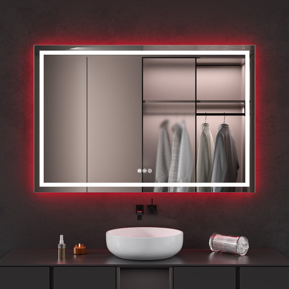 Oglinda baie cu led RGB si dezaburire 120x80 - imagine 10