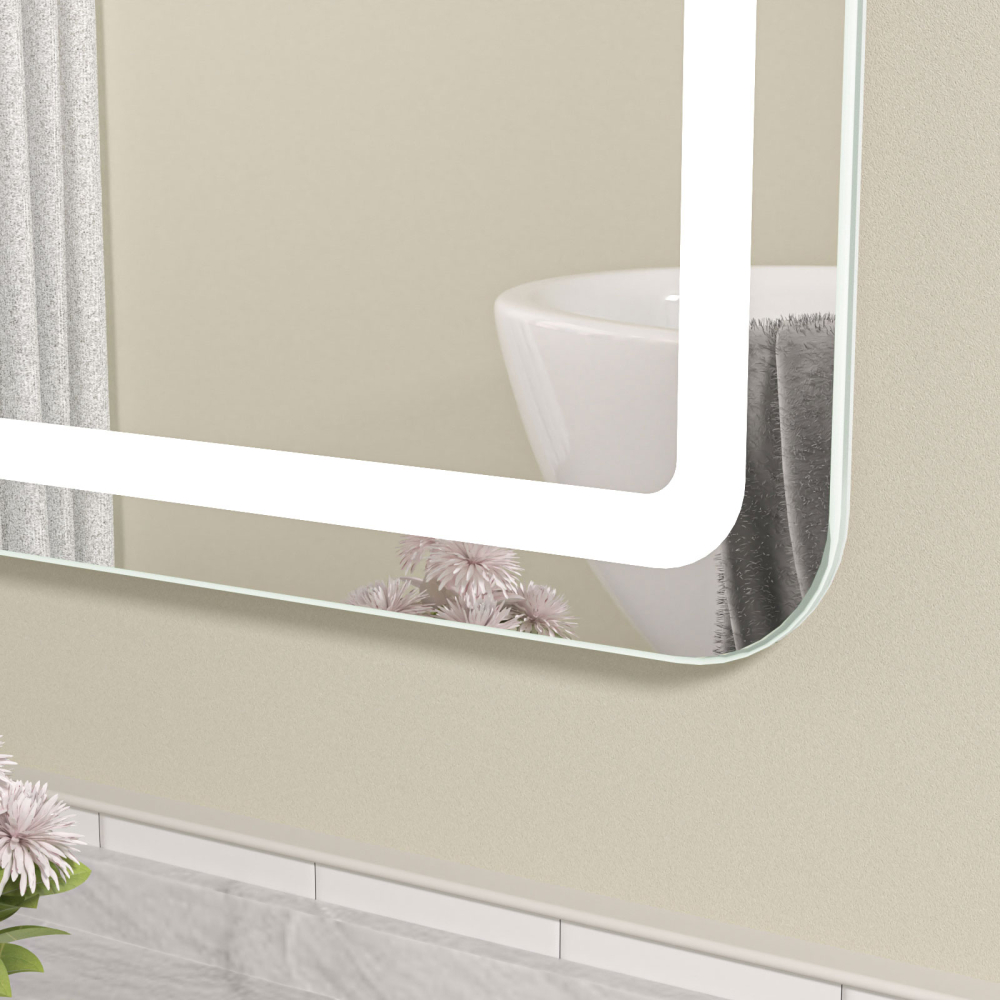 Oglinda baie led 140x80, functie dezaburire, control touch - imagine 3