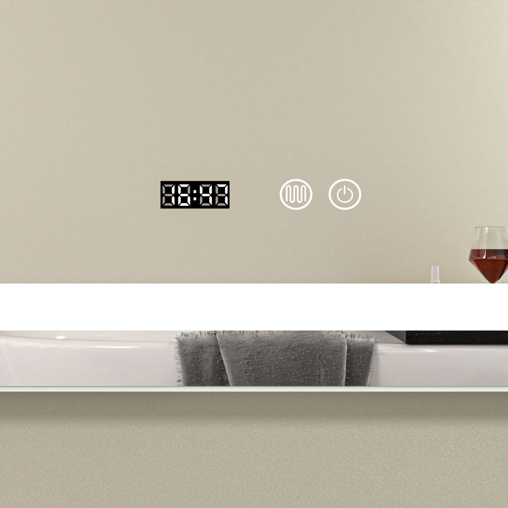 Oglinda baie led 140x80, functie dezaburire, control touch - imagine 4