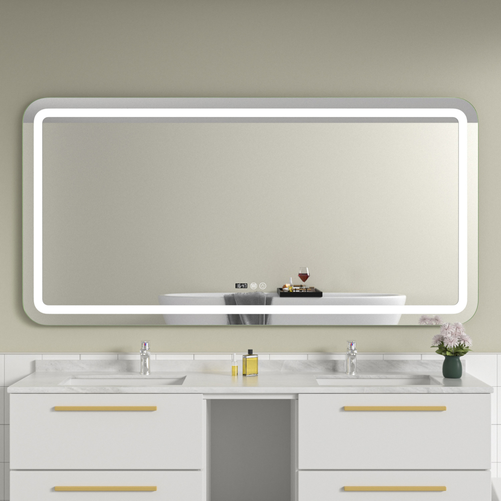 Oglinda baie led 160x80, functie dezaburire, control touch - imagine 2