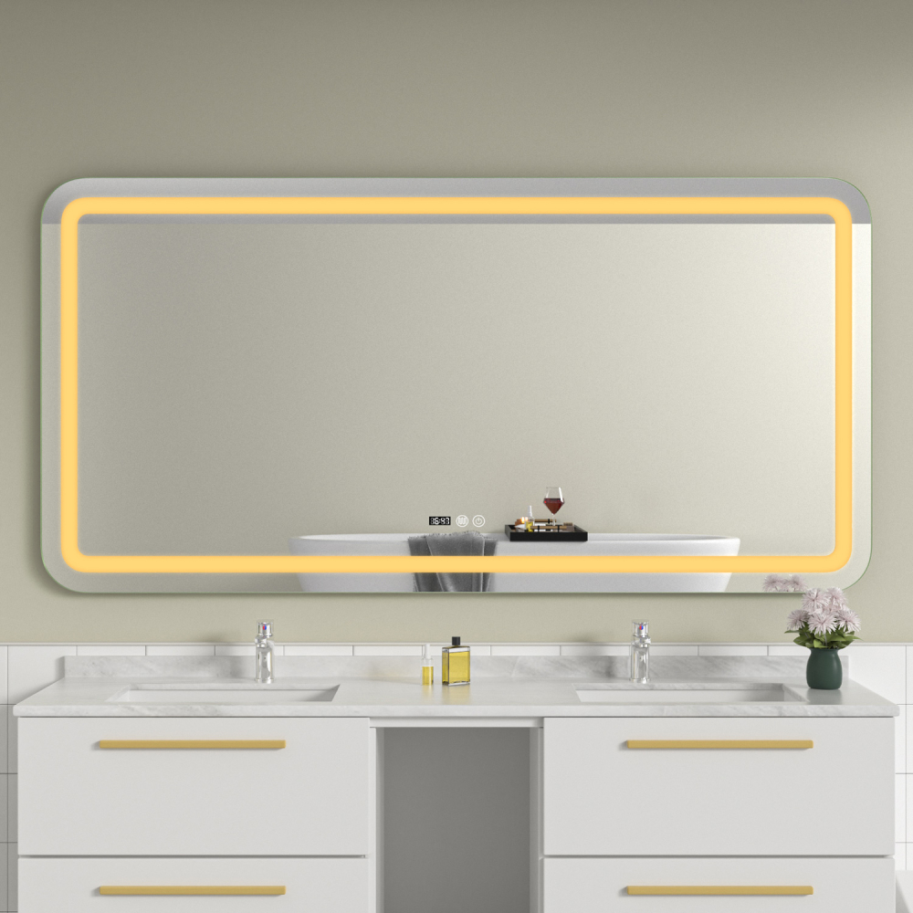 Oglinda baie led 160x80, functie dezaburire, control touch - imagine 3