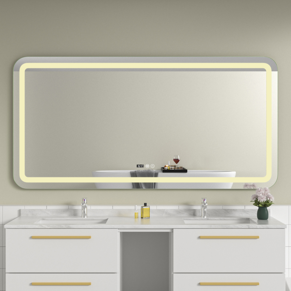 Oglinda baie led 160x80, functie dezaburire, control touch - imagine 4