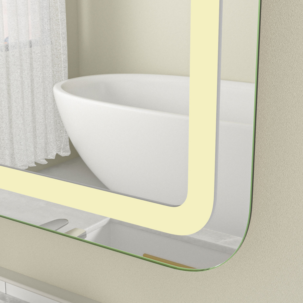 Oglinda baie led 160x80, functie dezaburire, control touch - imagine 7