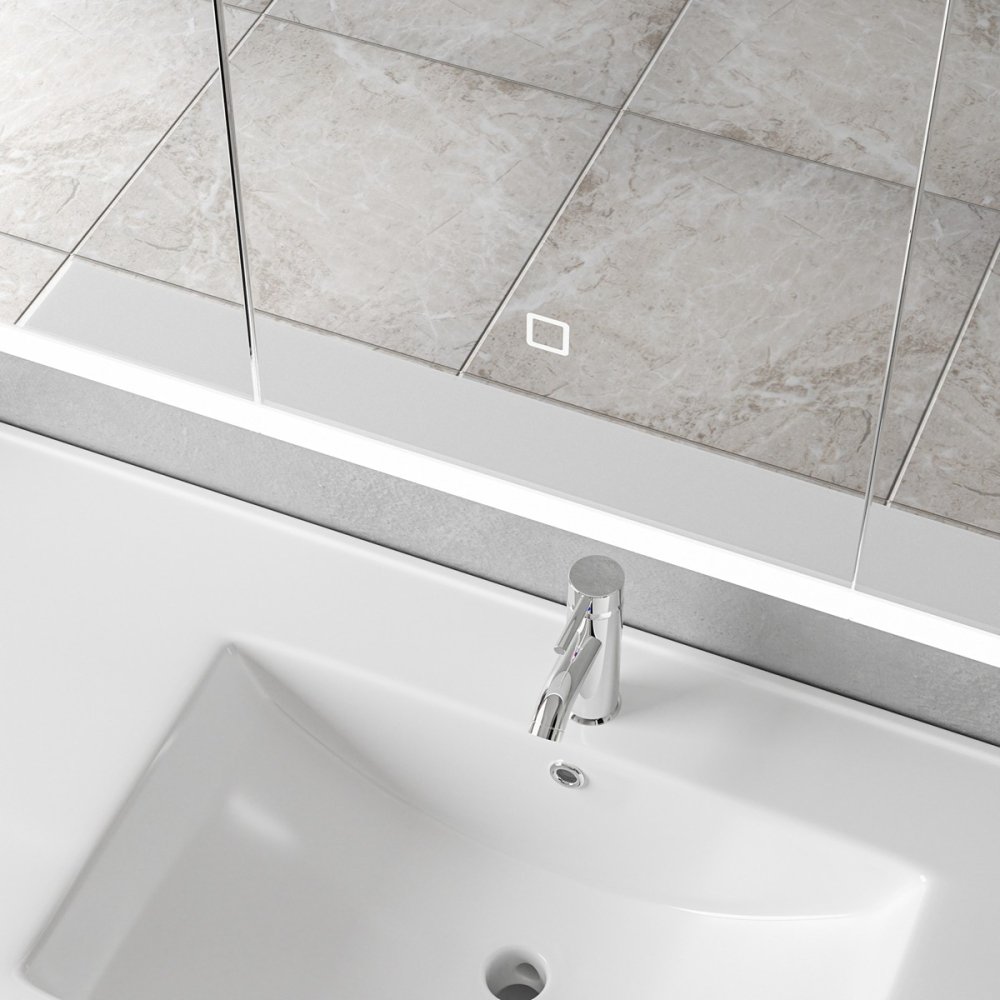 Oglinda baie led cu dulap suspendat 100x70x15 - imagine 5