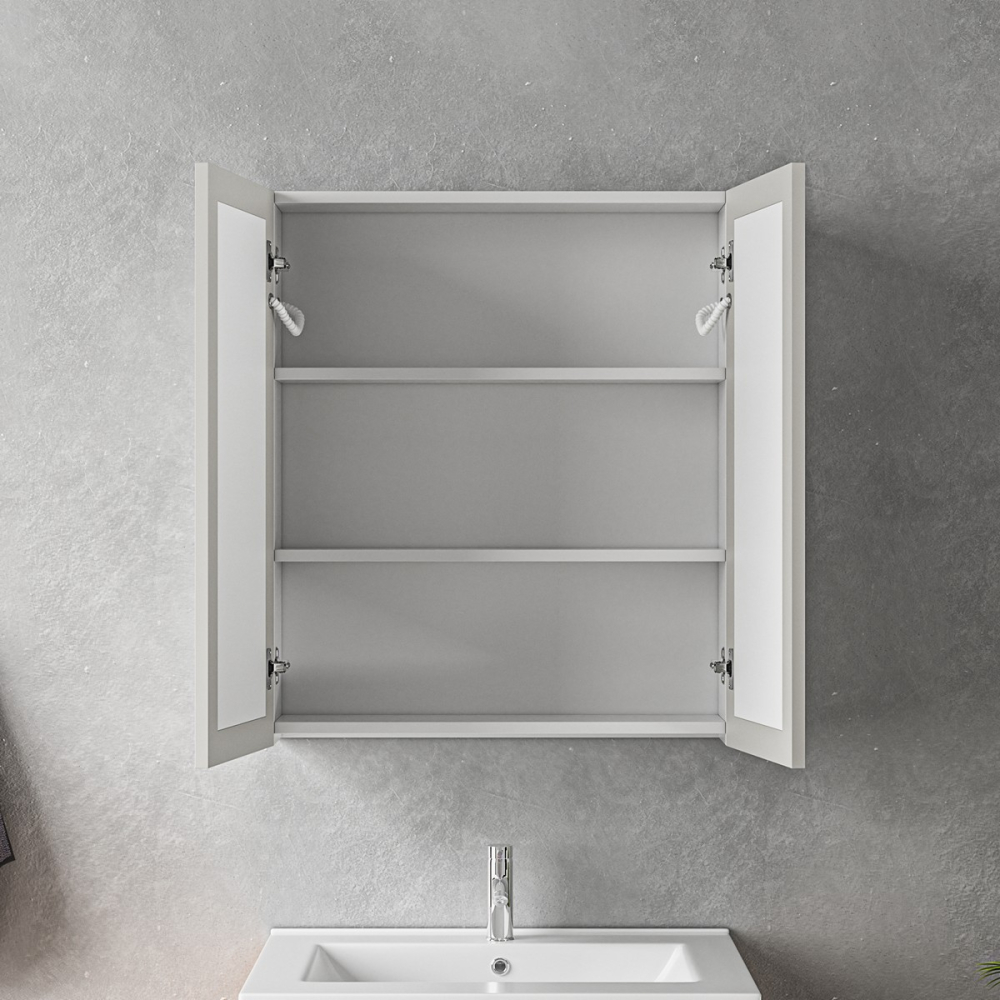 Oglinda baie led cu dulap suspendat 60x70x15 - imagine 3
