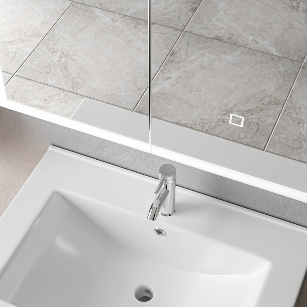 Oglinda baie led cu dulap suspendat 60x70x15 - imagine 5