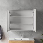 Oglinda baie led cu dulap suspendat 80x70x15 - imagine 3