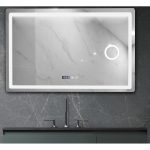 Oglinda baie led cu oglinda cosmetica 80x60 - imagine 2