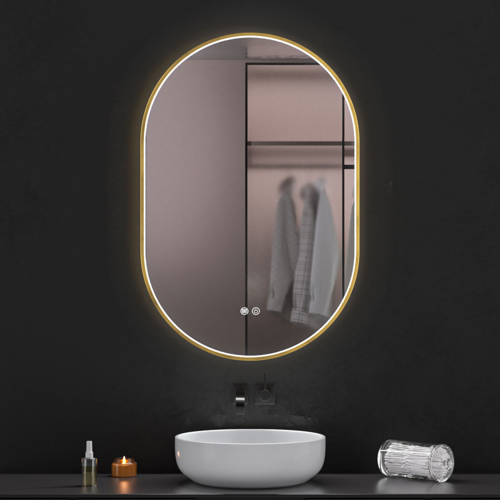 Oglinda baie led ovala 60X90, reversibila - imagine 2