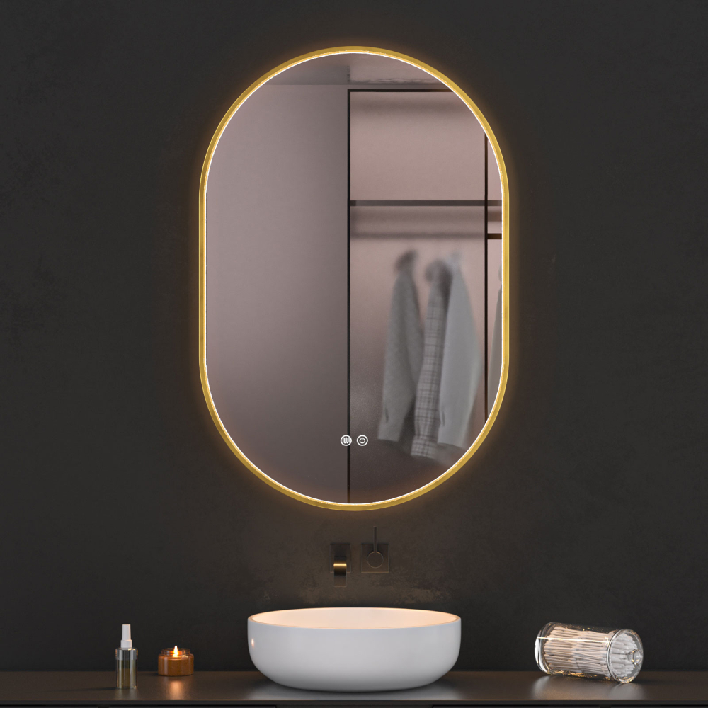 Oglinda baie led ovala 60X90, reversibila - imagine 4